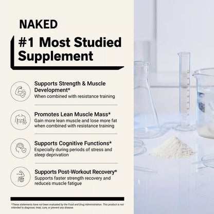 Strawberry Creatine Monohydrate Powder | Naked Creatine - 1.1LB