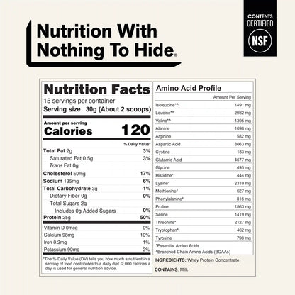 Grass Fed Whey Protein Powder | Naked Whey - 1LB