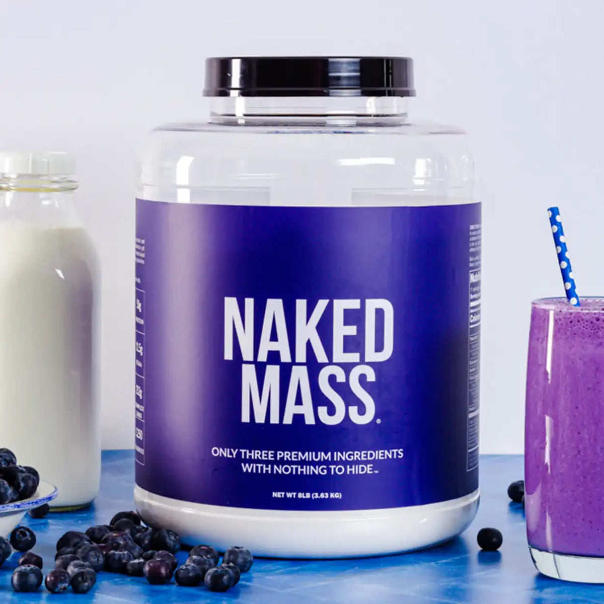 Chocolate Peanut Butter Mass Gainer Protein Supplement | Naked Mass - 8LB